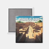 Mohenjo-Daro Pakistan Reizen Magneet (Voorkant / Achterkant)