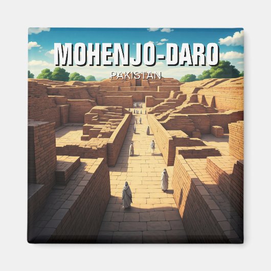 Mohenjo-Daro Pakistan Reizen Magneet (Voorkant)