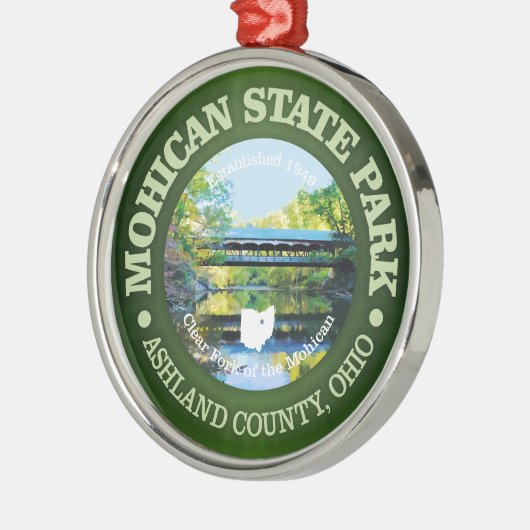 Mohican State Park Metalen Ornament (Links)