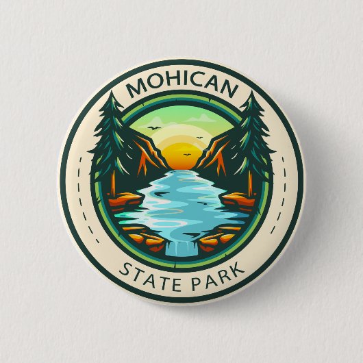 Mohican State Park Ohio Badge Ronde Button 5,7 Cm (Voorkant)