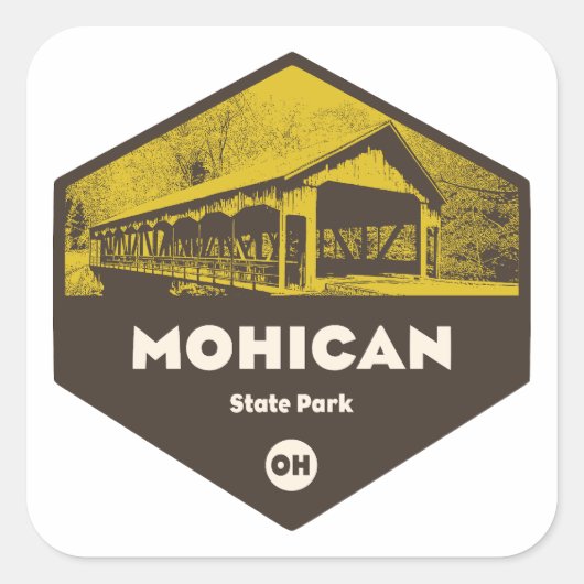 Mohican State Park Ohio Vierkante Sticker (Voorkant)