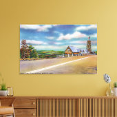 Mohican Trail Approach Point Lookout Scene Canvas Afdruk (Insitu (Woonkamer))