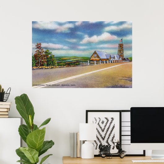Mohican Trail Approach Point Lookout Scene Poster (Thuiskantoor)