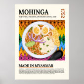 Mohinga Traditional Burmese Fish Noodle Soup Poster (Voorkant)