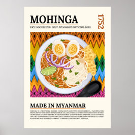 Mohinga Traditional Burmese Fish Noodle Soup Poster