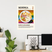 Mohinga Traditionele Birmese Vis Noedelsoep Poster (Thuiskantoor)