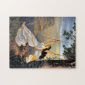 MOHINI OVER EEN WACHTE puzzel (Horizontaal)