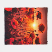 Mohn im Gegenlicht Fleece Deken (Voorkant (Horizontaal))