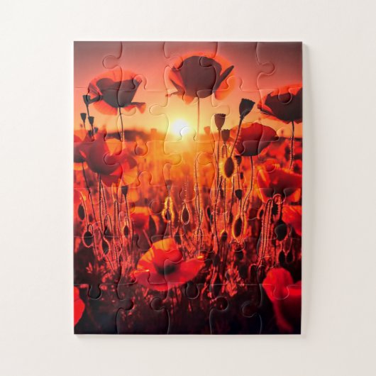 Mohn im Gegenlicht Legpuzzel (Verticaal)