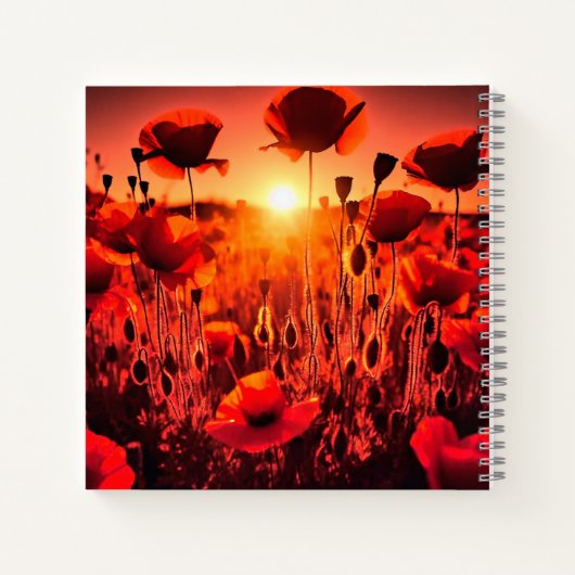 Mohn im Gegenlicht Notitieboek (Achterkant)