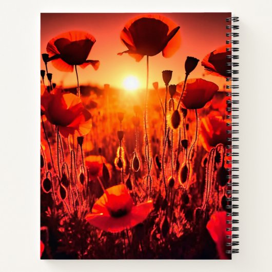 Mohn im Gegenlicht Notitieboek (Achterkant)