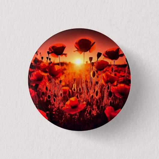 Mohn im Gegenlicht Ronde Button 3,2 Cm (Voorkant)