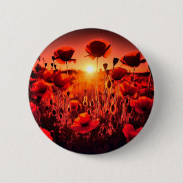 Mohn im Gegenlicht Ronde Button 5,7 Cm