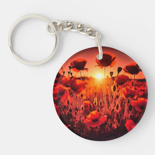  Mohn im Gegenlicht Sleutelhanger (Voorkant)
