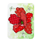 Mohn und Schmetterlinge Magnet Magneet (Verticaal)