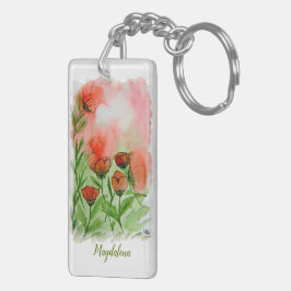 Mohnblumen Aquarell - Sleutelhanger