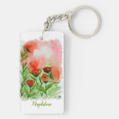 Mohnblumen Aquarell - Sleutelhanger (achterkant)