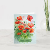 Mohnblumenwiese, Aquarell -  Kaart (Voorkant)