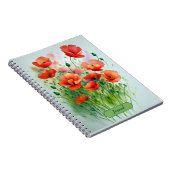 Mohnblumenwiese, Aquarell -   Notitieboek (Rechterzijde)