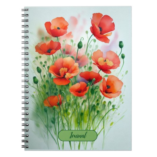 Mohnblumenwiese, Aquarell -   Notitieboek (Voorkant)