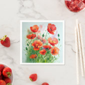 Mohnblumenwiese, Aquarell -   Servet (Insitu)