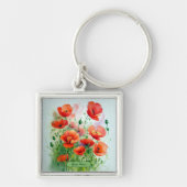Mohnblumenwiese, Aquarell - Sleutelhanger (Voorkant)