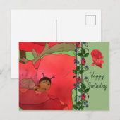 Mohnblüte mit Käfer Briefkaart (Voorkant / Achterkant)