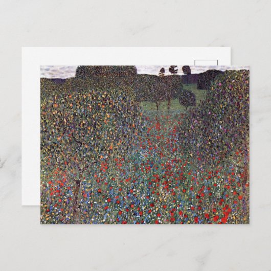 Mohnfeld, Gustav Klimt Briefkaart (Voorkant / Achterkant)
