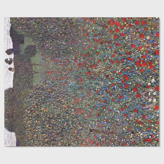 Mohnfeld, Gustav Klimt Cadeaupapier (Vlak)