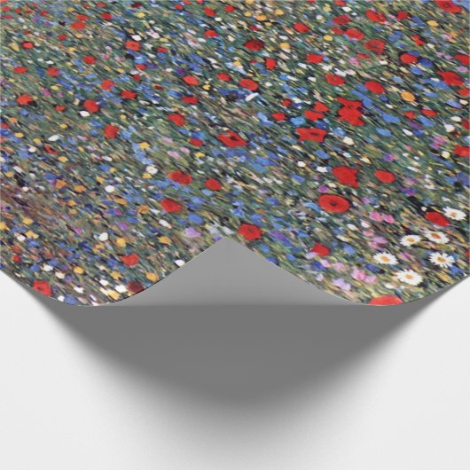 Mohnfeld, Gustav Klimt Cadeaupapier (Hoek)