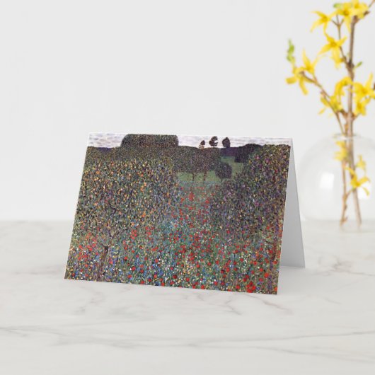Mohnfeld, Gustav Klimt Kaart (Gele Bloem)