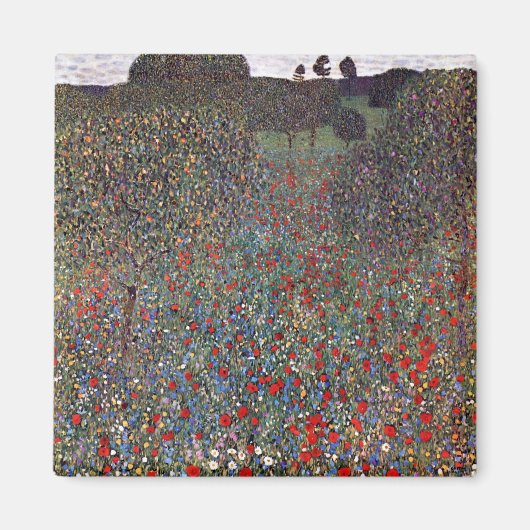 Mohnfeld, Gustav Klimt Magneet (Voorkant)