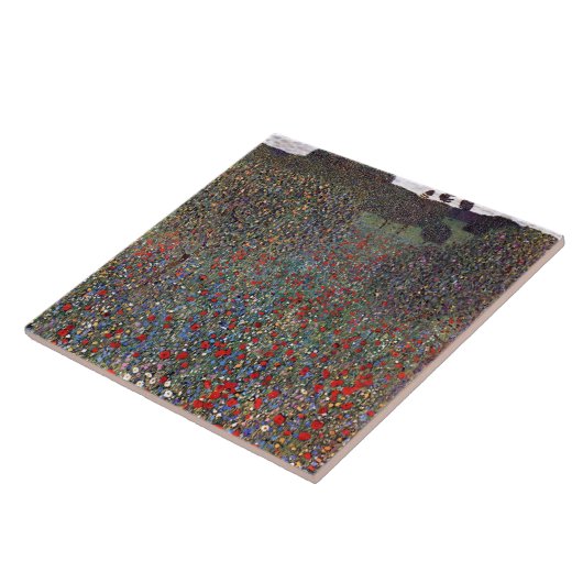 Mohnfeld, Gustav Klimt Tegeltje (Zijkant)