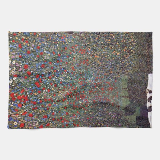 Mohnfeld, Gustav Klimt Theedoek (Horizontaal)