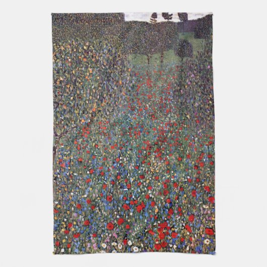 Mohnfeld, Gustav Klimt Theedoek (Verticaal)