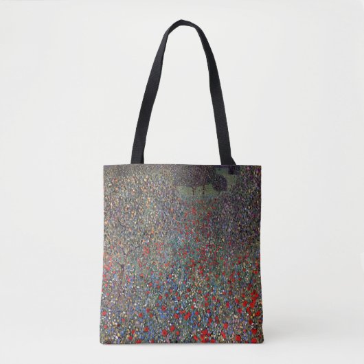 Mohnfeld, Gustav Klimt Tote Bag (Voorkant)