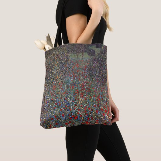 Mohnfeld, Gustav Klimt Tote Bag (Dichtbij)