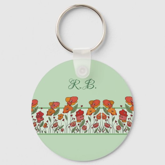 Mohnfeld personalisiert sleutelhanger (Voorkant)