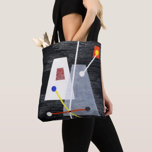 Moholy-Nagy - geknot piramiden Tote Bag (Dichtbij)