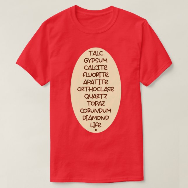 MOHS hardheid T-shirt (Design voorkant)