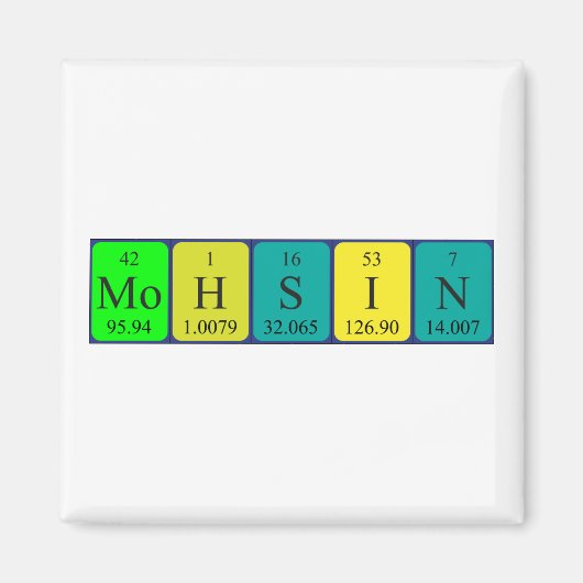 Mohsin periodiek table name magnet (Voorkant)