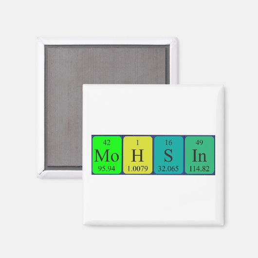 Mohsin periodiek table name magnet (Voorkant / Achterkant)