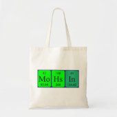 Mohsin periodieke lijstnaam canvas tas (Voorkant)