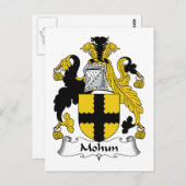 Mohun Family Crest Briefkaart (Voorkant / Achterkant)