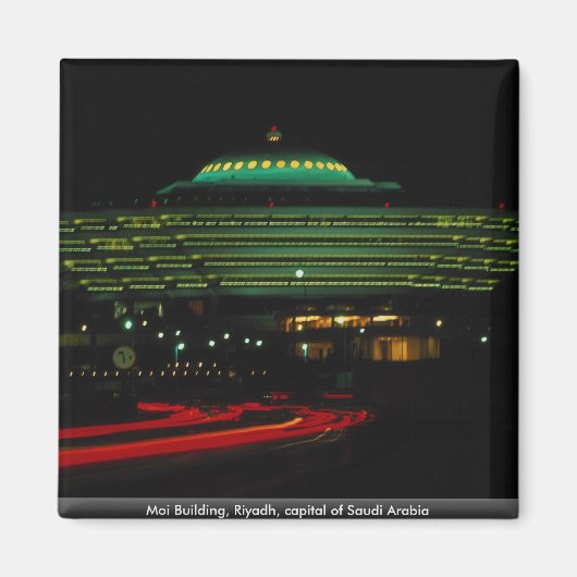 Moi Building, Riyadh, hoofdstad van Saudi-Arabië Magneet (Voorkant)