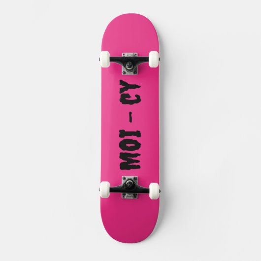 MOI - cy Komplettboard Pink Persoonlijk Skateboard (Voorkant)