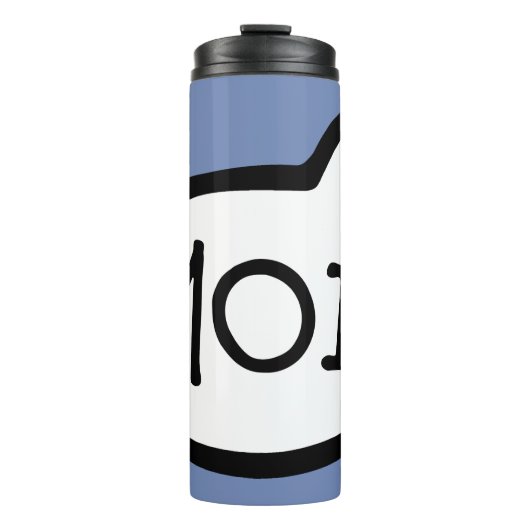 MOI! Finse begroet, Hallo, spraakballetje Thermosbeker (Voorkant)