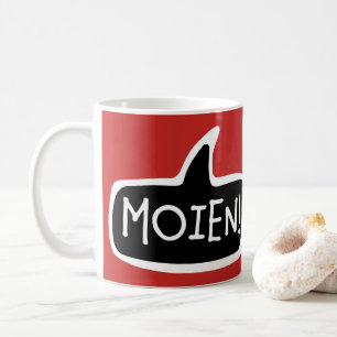 MOIEN! Luxembourgish Greeting Speech Bubble Koffiemok