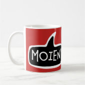 MOIEN! Luxembourgish Greeting Speech Bubble Koffiemok (Links)
