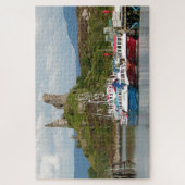 Moil Castle en vissersboten, Schotland Legpuzzel (Verticaal)